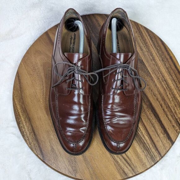 Johnston And Murphy Sheepskin Signature Series Brown Wine Mens Shoes Size 11 - Picture 3 of 11